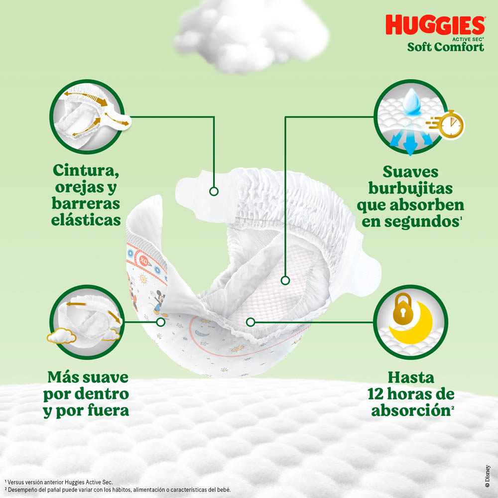 PAÑAL HUGGIES SOFT COMFORT  P 1 -42 UNID