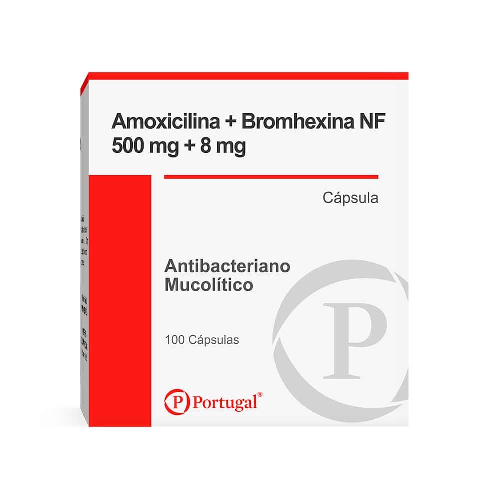 AMOXICILINA + BROMHEXINA 500MG +8MG CAPSULA